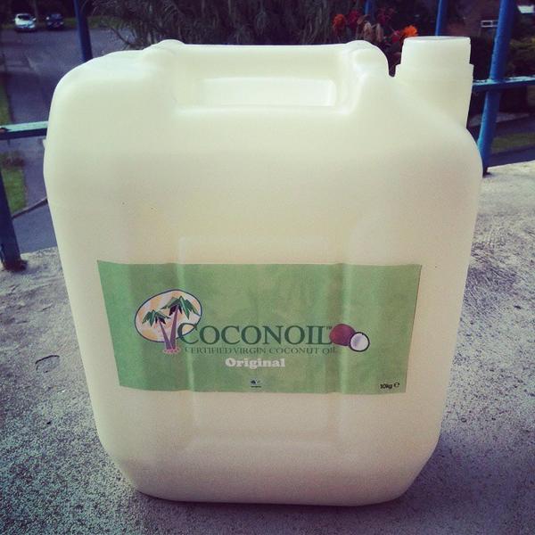 Coconut Oil in a Jerrycan