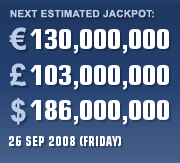 Euro Millions Estimate - 26 Sept \'08