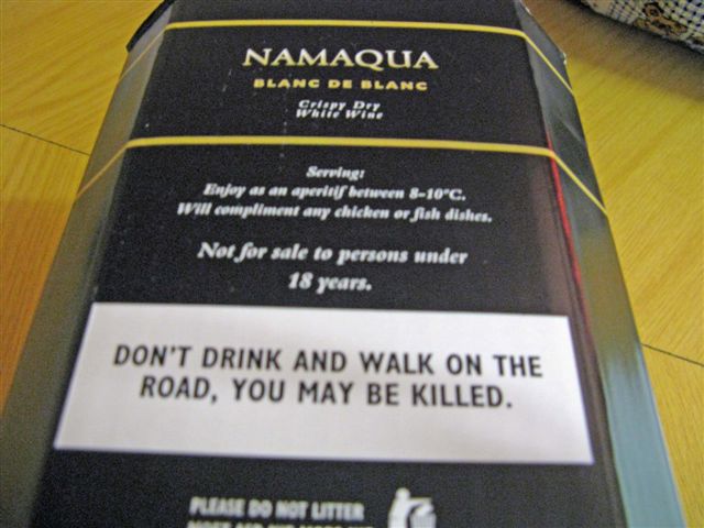 Don\'t Drink and Walk on the Road, You may be killed