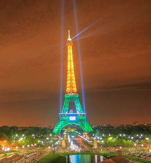 Green & Gold Eiffel Tower